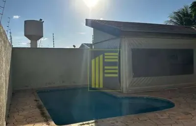 Casa para alugar no mançor daud com 04 quartos, área gourmet e piscina.