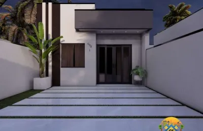 Casa frente para a rua em construção - shangri-lá / pontal do paraná