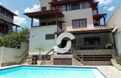 Piratininga - linda casa com piscina, 3 suítes, sauna, churrasqueira, forno à lenha, 3 vagas, 513 m² por r$ 1.900.000  - niterói/rj