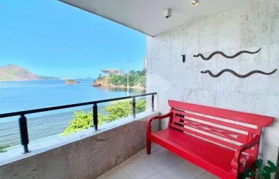 Apartamento frente mar todo montado à venda por r$ 2.800.000 - niterói/rj
