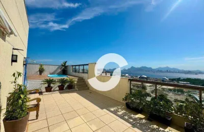 Você não vai achar nada igual! cobertura linear de 3 dormitórios e 2 vagas em prédio novo - centro - niterói/rj