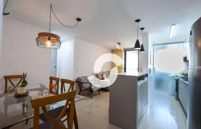 Excelente apartamento todo montado em santa rosa com 1 dormitório à venda, 53 m² por r$ 550.000 - santa rosa - niterói/rj