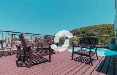 Cobertura com 5 dormitórios à venda, 220 m² por r$ 1.490.000,00 - pe pequeno - niterói/rj