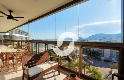 Piratininga - frente mar 190m² salão varandão 4 quartos - lindo projeto arquitetonico- lazer de 2.000m² frente mar- pé na areia. r$ 2.590.000,00