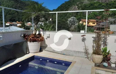Cobertura com 3 dormitórios à venda, 215 m² por r$ 2.100.000,00 - itacoatiara - niterói/rj