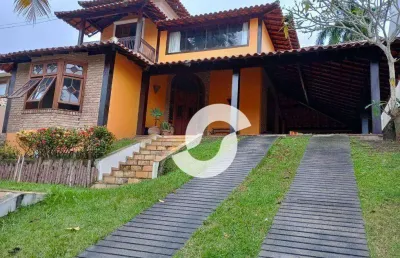 Casa linda 3 dormitórios com casa de hóspedes à venda, 364 m² por r$ 1.600.000 - serra grande - niterói/rj
