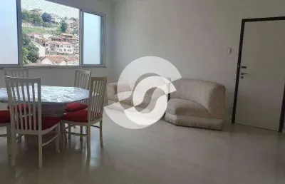 3 lances de icaraí, ótima planta! sala ampla em 2 ambientes,  3 dormitórios, banheiro social,  copa cozinha, dependência de empregada.