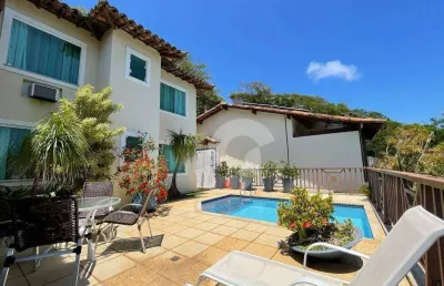 Búzios - geribá (costa brava). casa maravilhosa 4 suítes, piscina, lavabo, varandão, churrasqueira, 7 vagas de garagem. r$ 1.980.000