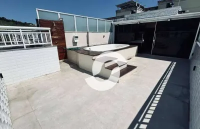 Cobertura com 3 dormitórios à venda, 155 m² por r$ 810.000,00 - maria paula - niterói/rj