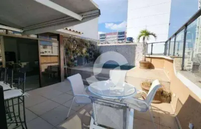 Cobertura com 3 dormitórios (1 suíte), 333 m², 4 vagas - venda por r$ 3.900.000 - icaraí - niterói/rj