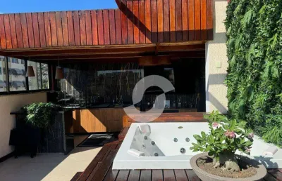 Linda cobertura duplex em rua sem saída no fonseca!!
