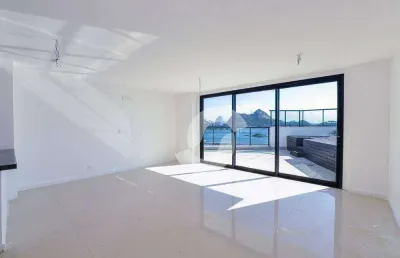 Cob. linear frente mar com 4 suites + 3 vagas, 239 m² - r$ 2.500.000 - charitas - niterói/rj