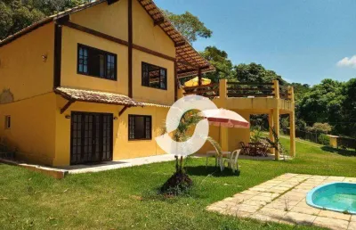 Casa com 4 dormitórios, 500 m² - venda por r$980.000,00  estilo sítio, várzea das moças - niterói/rj