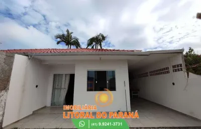 Casa 02 dormitórios com amplo terreno - balneário grajú - pontal do paraná
