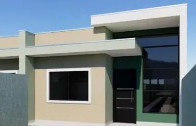 Casa padrão 2 quartos c/ piscina à venda no baln céu azul - matinhos/pr