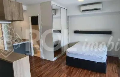 Apartamento mobiliado 43 m² - varanda - 1 vaga - metrô higienópolis - locação