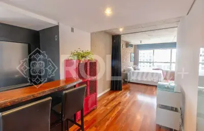Apartamento de luxo para locação no brooklin: 1 quarto, 1 suíte, 1 sala, 2 banheiros, 2 vagas - são paulo-sp