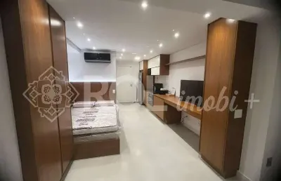 Studio mobiliado - varanda - novo - avenida poméia - locação
