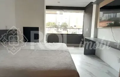 Studio mobiliado 25 m² - varanda - ao lado da puc - venda