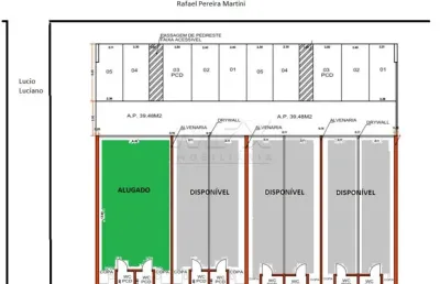 Sala comercial para alugar na rua rafael pereira martini, parque júlio nóbrega, bauru, 185 m2 por r$ 3.000