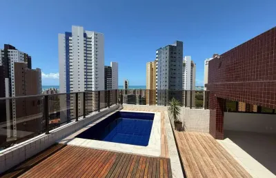 Cobertura com 4 dormitórios à venda, 220 m² por r$ 1.900.000,00 - miramar - joão pessoa/pb