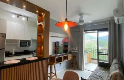 Apartamento mobiliado com 2 dormitórios, suíte, lazer completo à venda, 60 m² por r$ 565.000 - martim de sá - caraguatatuba/sp