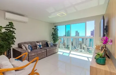 Apartamento com vista mar à venda no ed. phoenix tower em balneário camboriú