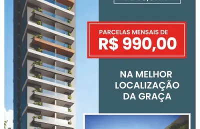 Lançamento   quarto e sala na graça c/suite e varanda -seven graça