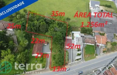 Terreno comercial à venda no tapajós, indaial , 1256 m2 por r$ 299.000