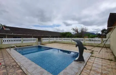 Casa com 3 dormitórios à venda, 161 m² por r$ 410.000,00 - balneário itaguaí - mongaguá/sp