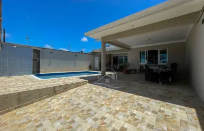 Casa sobrado à venda com piscina, 3 quarto(s),  sendo 3 suíte(s)  no bairro são joão batista, 600 metros da praia, peruíbe-sp