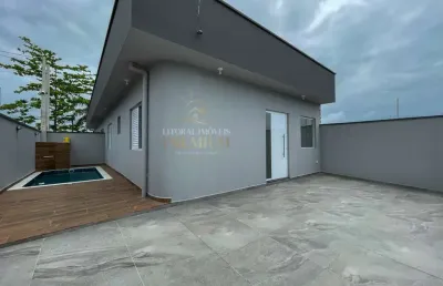 Casa térrea à venda com piscina, 2 quarto(s),  sendo 1 suíte(s)  no bairro são josé, 1500 metros da praia, peruíbe-sp