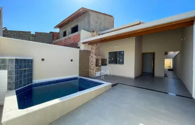 Casa térrea com piscina à venda , 3 quarto(s),  sendo 1 suíte(s)  no bairro park daville, 2000 metros da praia, peruíbe-sp