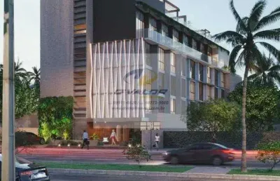 Vendo flats, pé na areia, de 24 m² a 51 m², no jardim oceania