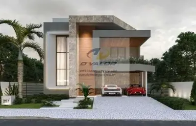 Vendo casa em condomínio fechado, com 295 m², 4 suítes (1 master) + dce e 4 vagas