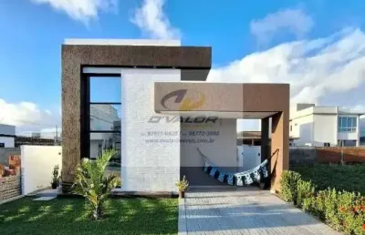 Vendo casa, em condomínio fechado, com 100 m², 3 quartos s/ 1 suíte, sala ampla e 2 vagas