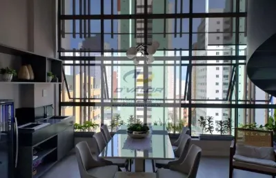 Vendo apartamento duplex, mobiliado, com 120 m², 03 quartos (sendo todos suítes), 02 vagas