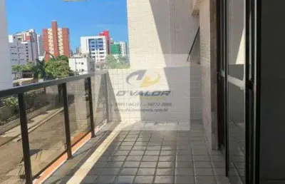 Vendo apartamento na praia de manaíra, com 150m², varandão, sala super ampla, 3 quartos / 1 suíte, 2 vaga