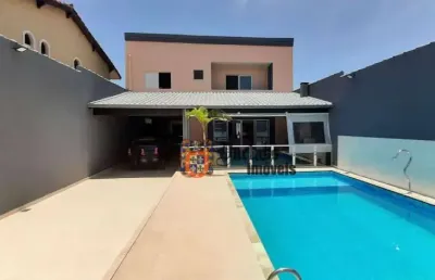 Sobrado com 5 dormitórios à venda, 340 m² por r$ 850.000,00 - balneário jequitibá - itanhaém/sp