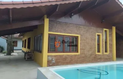Casa com 3 dormitórios à venda, 125 m² por r$ 570.000 - balneário são jorge - itanhaém/sp