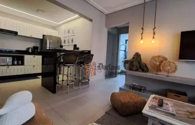 Apartamento com 2 dormitórios à venda, 56 m² por r$ 595.000,00 - praia das toninhas - ubatuba/sp