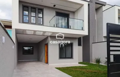 Sobrado moderno no bairro gralha azul  fazenda rio grande