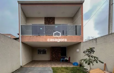 Sobrado alto padrão à venda com espaço gourmet em fazenda rio grande  pr