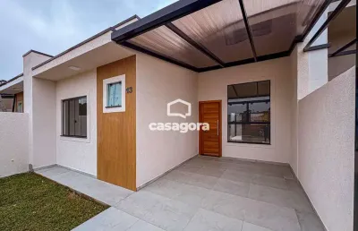 Casa com suíte, gourmet integrado e garagem coberta no condomínio estados