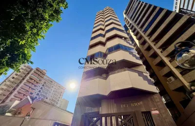 Apartamento para alugar em londrina, centro, com 3 quartos, com 120 m², residencial del rio