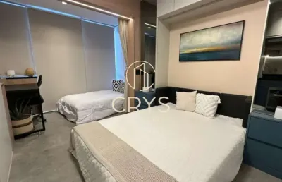 Apartamento de luxo para locação em são paulo-sp, bairro pinheiros - 1 quarto, 1 suite, 1 sala, 1 banheiro, 23m².