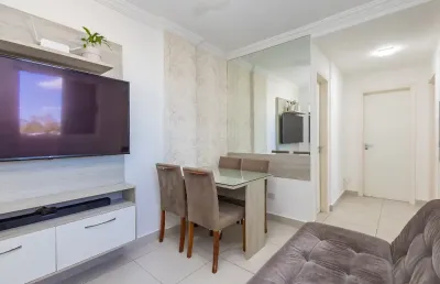 Apartamento semimobiliado, 2 quartos, 1 vaga livre, no tingui - curitiba/pr