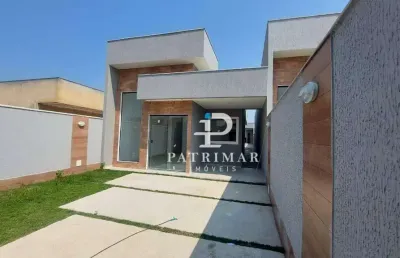 Casa com 3 quartos, sendo 1 suíte, área gourmet e quintal à venda, 100 m² por r$ 481.000 - itaipuaçu - maricá/rj