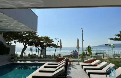 (financiamento e estuda permutas) apartamento a venda, frente mar, mobiliado, 04 suítes, 03 vagas, com 337,39 m², em itapema- sc