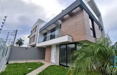 Sobrado alto padrão de esquina, com ático e terraço, 03 suítes, no boa vista em curitiba pr